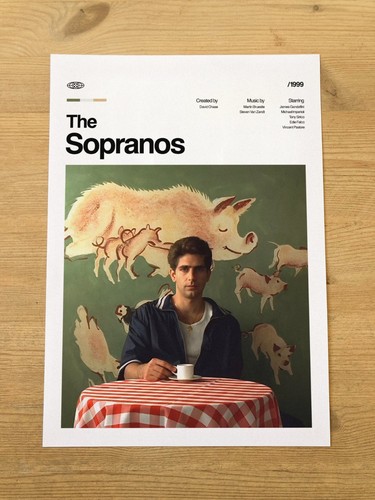 Die sopranos poster retro - poster,